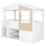Flair Dreamland House Bed with Storage White & Oak