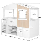 Flair Dreamland House Bed with Storage White & Oak