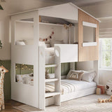 Flair Dreamland House Bunk Bed White & Oak