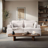SOLACE+CO Drew 2 Seater Sofa Cream Chenille