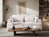 SOLACE+CO Drew 2 Seater Sofa Cream Chenille