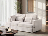 SOLACE+CO Drew 2 Seater Sofa Cream Chenille