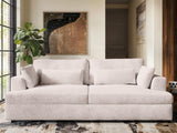 SOLACE+CO Drew 3 Seater Sofa Cream Chenille