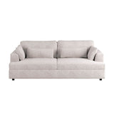 SOLACE+CO Drew 3 Seater Sofa Cream Chenille
