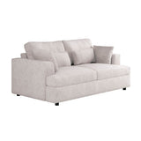 SOLACE+CO Drew 2 Seater Sofa Cream Chenille