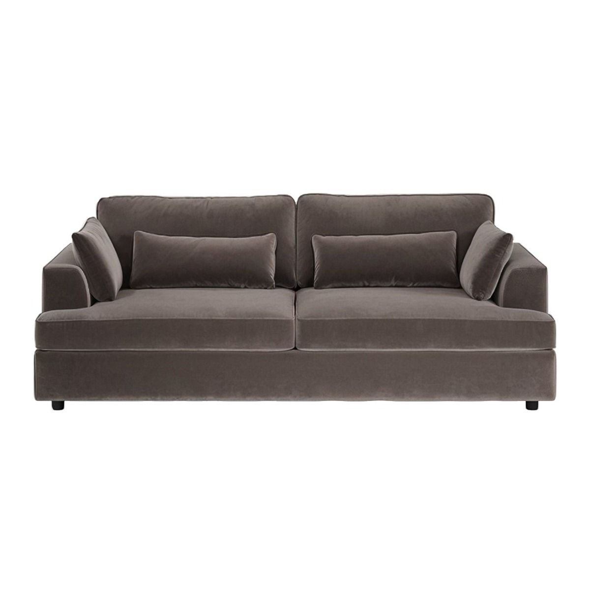 SOLACE+CO Drew 3 Seater Mocha Velvet Sofa