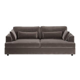 SOLACE+CO Drew 3 Seater Mocha Velvet Sofa