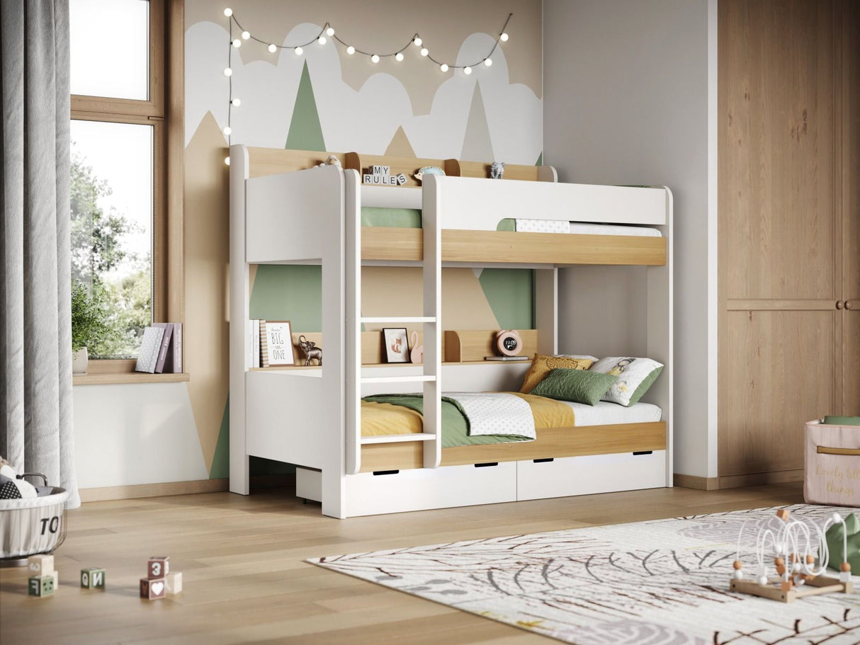 Flair Eddie Storage Bunk White & Oak