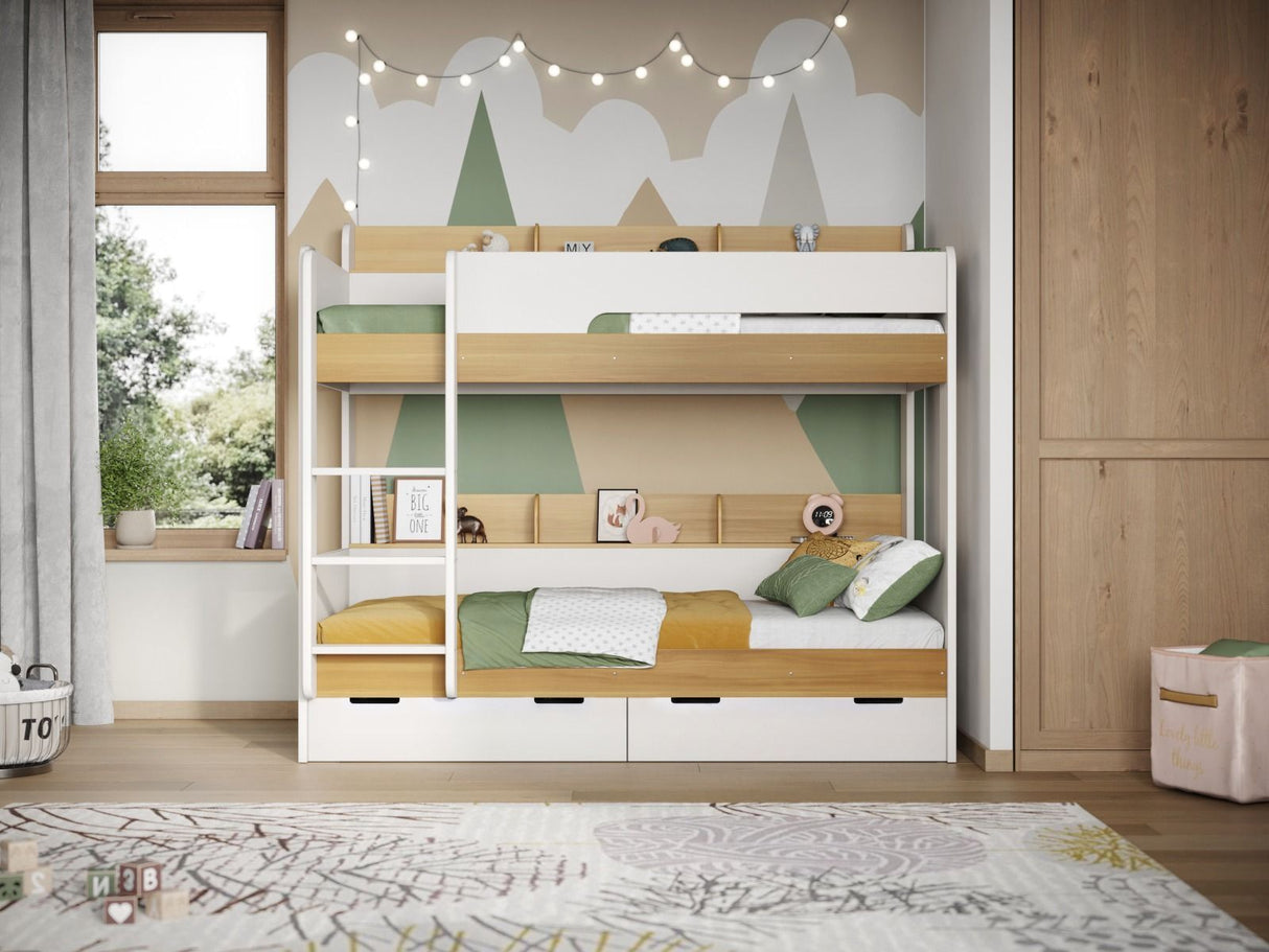 Flair Eddie Storage Bunk White & Oak