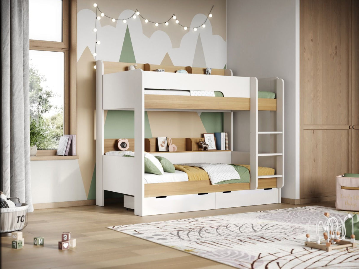 Flair Eddie Storage Bunk White & Oak
