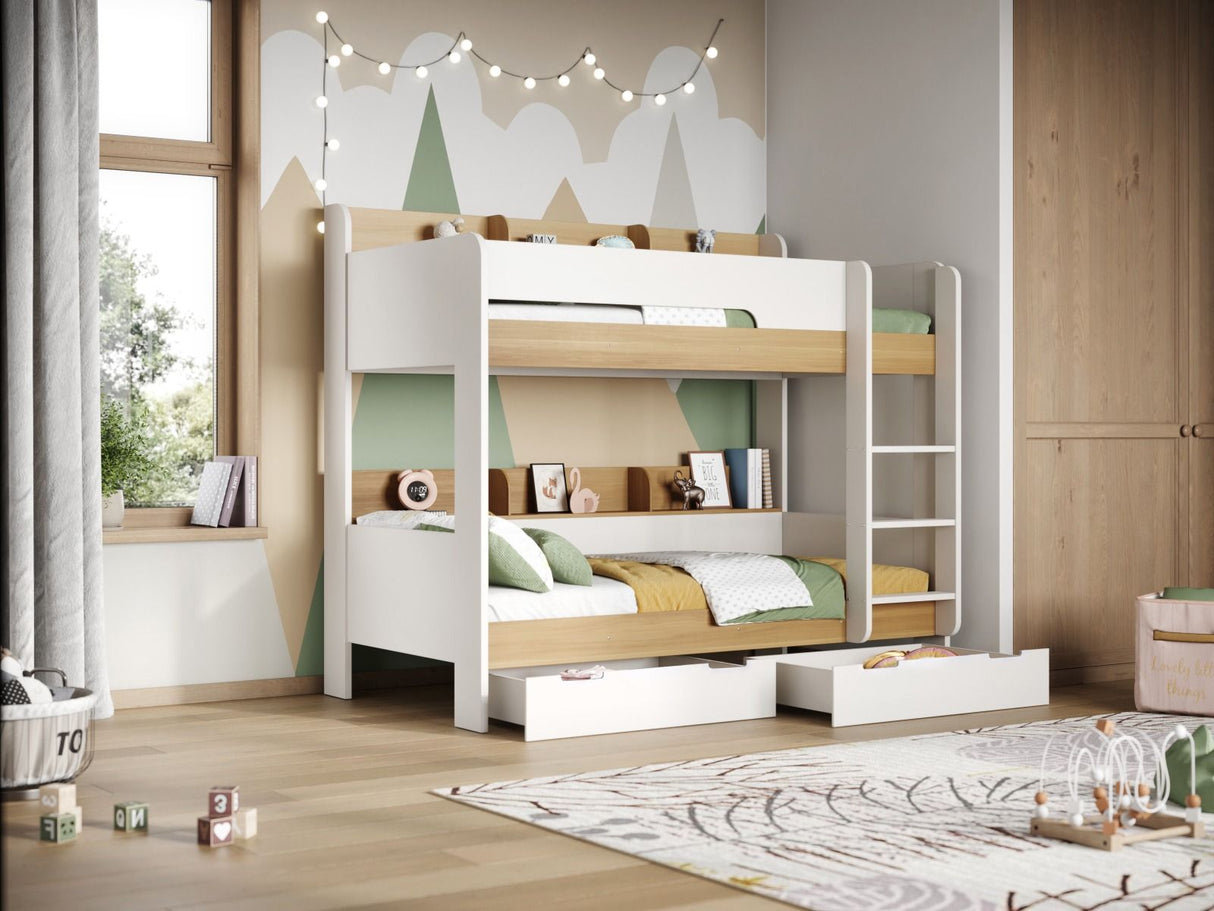 Flair Eddie Storage Bunk White & Oak