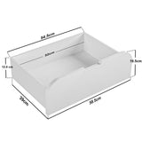 Flair Eddie Staircase Triple Bunk Bed with Storage White