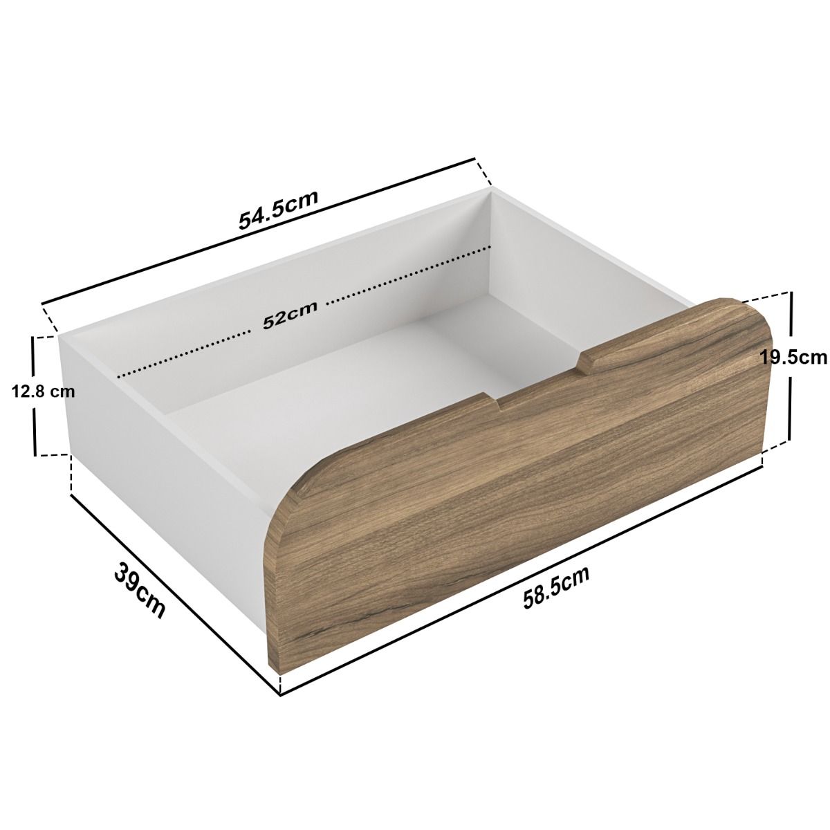 Flair Eddie Staircase Triple Bunk Bed with Storage White & Oak
