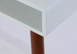 Flair Edelweiss Desk Walnut & White with Brass Accents (120x50)