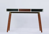 Flair Edelweiss Desk Walnut & White with Brass Accents (120x50)