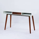 Flair Edelweiss Desk Walnut & White with Brass Accents (120x50)