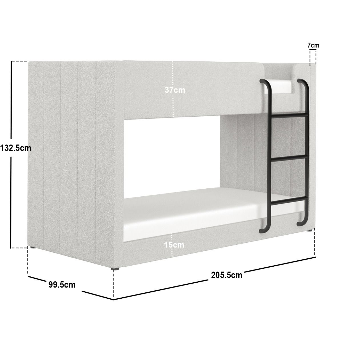 Flair Eden Beige Boucle Bunk Bed