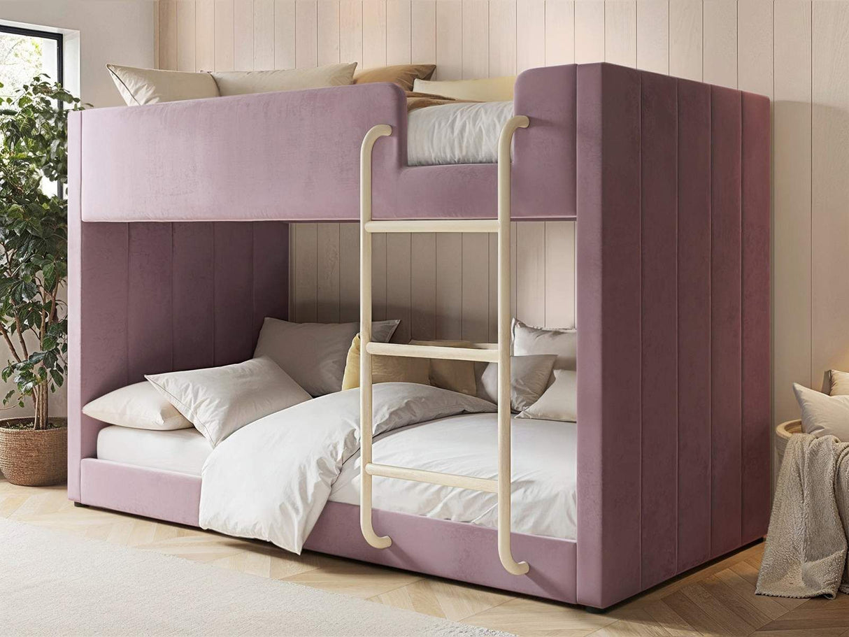 Flair Eden Bunk Bed Pink Velvet