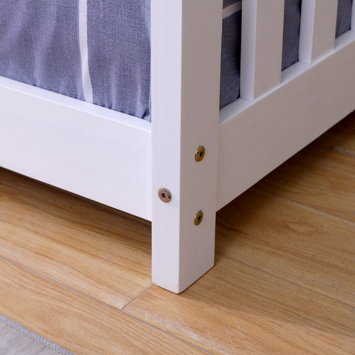Flair Explorer Play House Floor Bed with Rails White Wooden
