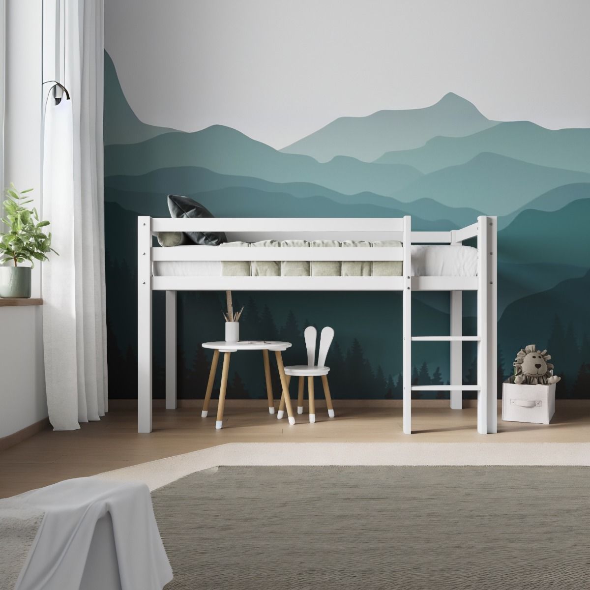Flair Wooden Elara Shorty Mid Sleeper White