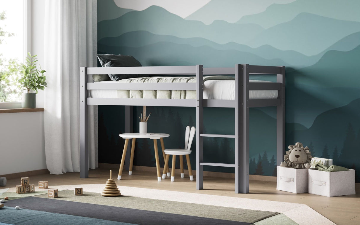 Flair Wooden Elara Shorty Mid Sleeper Grey