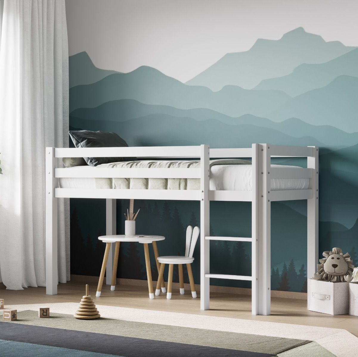 Flair Wooden Elara Shorty Mid Sleeper White