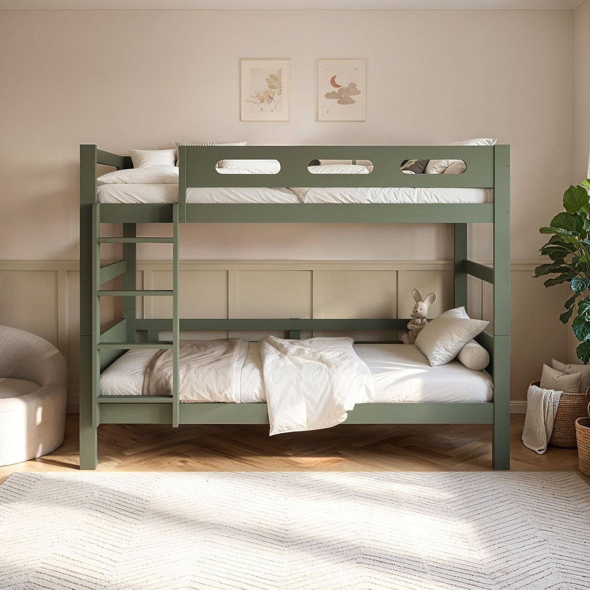 Flair Elijah Detachable Wooden Bunk Bed Green