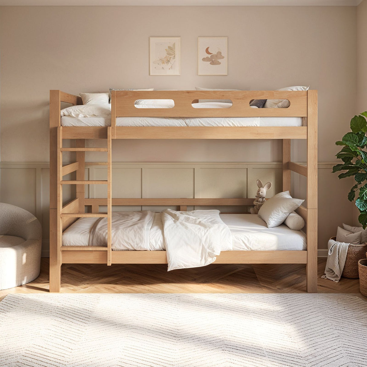 Flair Elijah Detachable Wooden Bunk Bed Natural