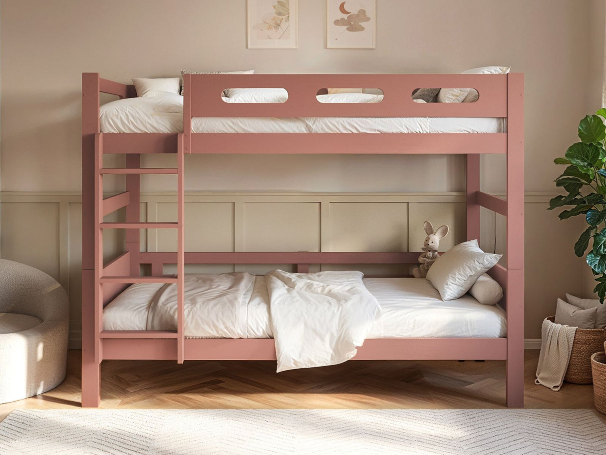 Flair Elijah Detachable Wooden Bunk Bed Pink