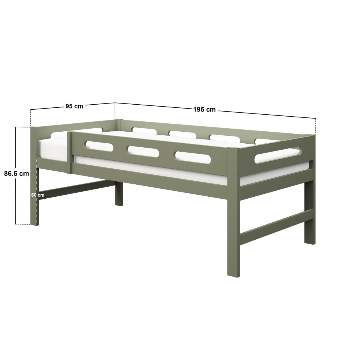 Flair Elijah Detachable Wooden Bunk Bed Green