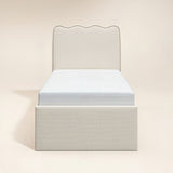 Flair Ellis Single Bed with Trundle Beige Woven Fabric