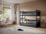 Flair Elvis Bunk Bed with Trundle & Drawers Grey
