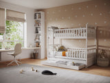 Flair Elvis Bunk Bed with Trundle & Drawers White