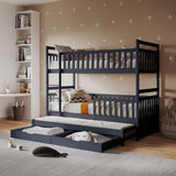 Flair Elvis Bunk Bed with Trundle & Drawers Grey