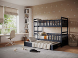 Flair Elvis Bunk Bed with Trundle & Drawers Grey