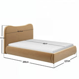 SOLACE+CO Ember Ottoman Bed Sand Velvet Double