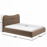 SOLACE+CO Ember Ottoman Bed Chocolate Velvet Kingsize