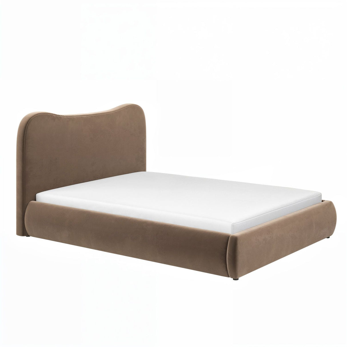 SOLACE+CO Ember Ottoman Bed Chocolate Velvet-Double