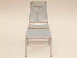 SOLACE+CO Esen Set of 2 Garden Lounge Chairs with Footstool Beige