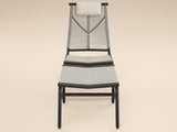 SOLACE+CO Esen Set of 2 Garden Lounge Chairs with Footstool Dark Brown