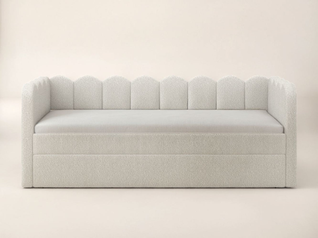 Flair Esme Cloud Day Bed with Trundle Beige Boucle