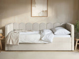 Flair Esme Cloud Day Bed with Trundle Beige Boucle