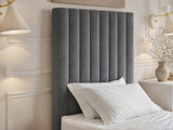 Flair Everley Single Ottoman Bed Grey Velvet