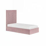 Flair Everley Single Ottoman Bed Pink Velvet