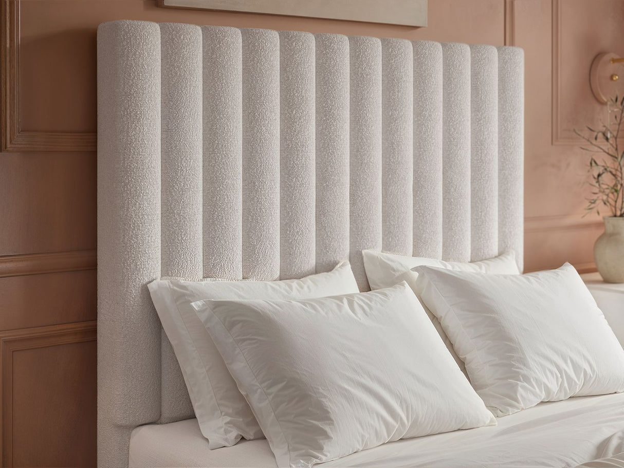 Flair Everley Double Boucle Ottoman Bed Cream