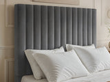 Flair Everley Kingsize Ottoman Bed Grey Velvet