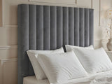 Flair Everley Double Ottoman Bed Grey Velvet