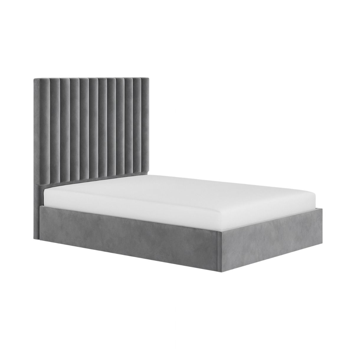 Flair Everley Kingsize Ottoman Bed Grey Velvet