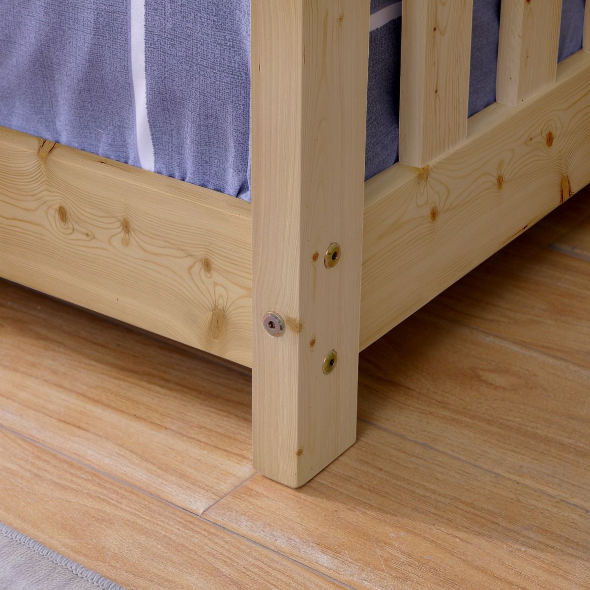 Flair Explorer Single Play House Floor Bed with Rails Natural Pine