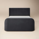 Flair Fallon TV Side Lift Ottoman Bed Charcoal Velvet SuperKing